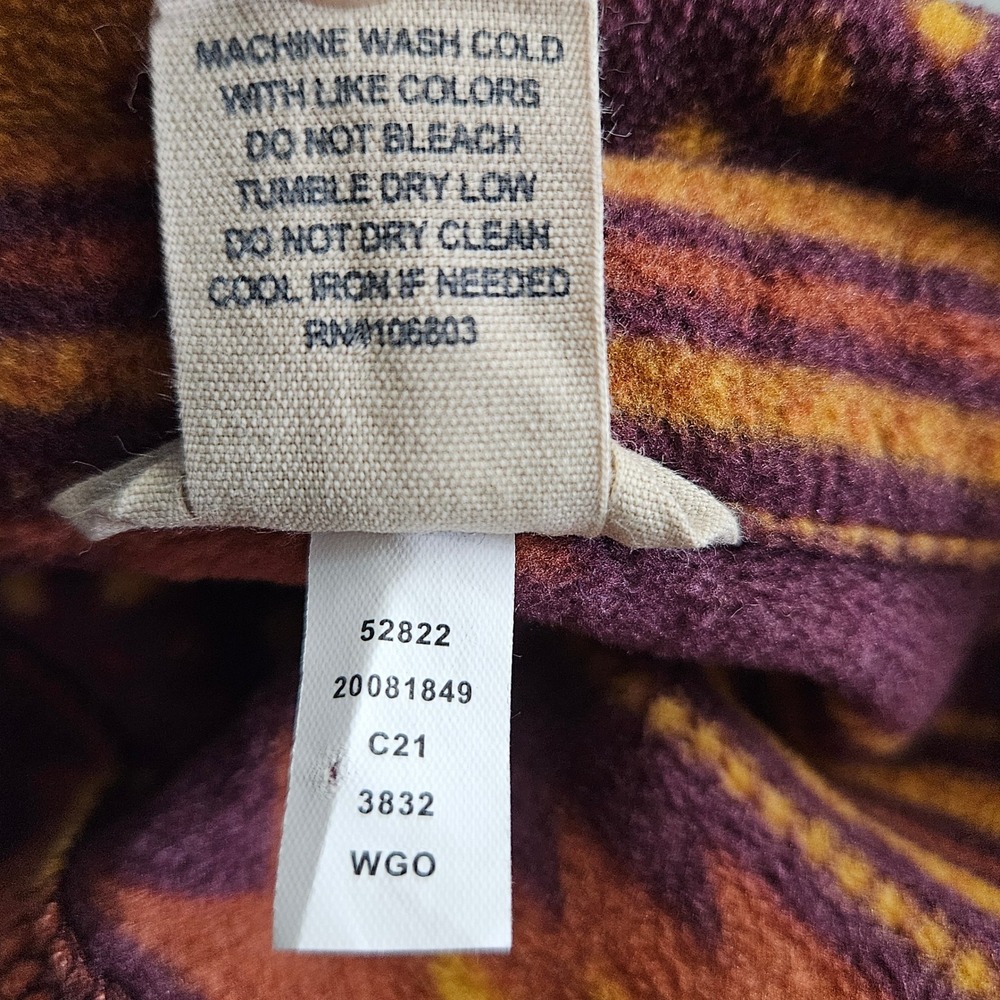 Duluth Trading Co Womens Fleece Shirt Jacket Southwestern Purple Orange M Aztec - Picture 4 of 6